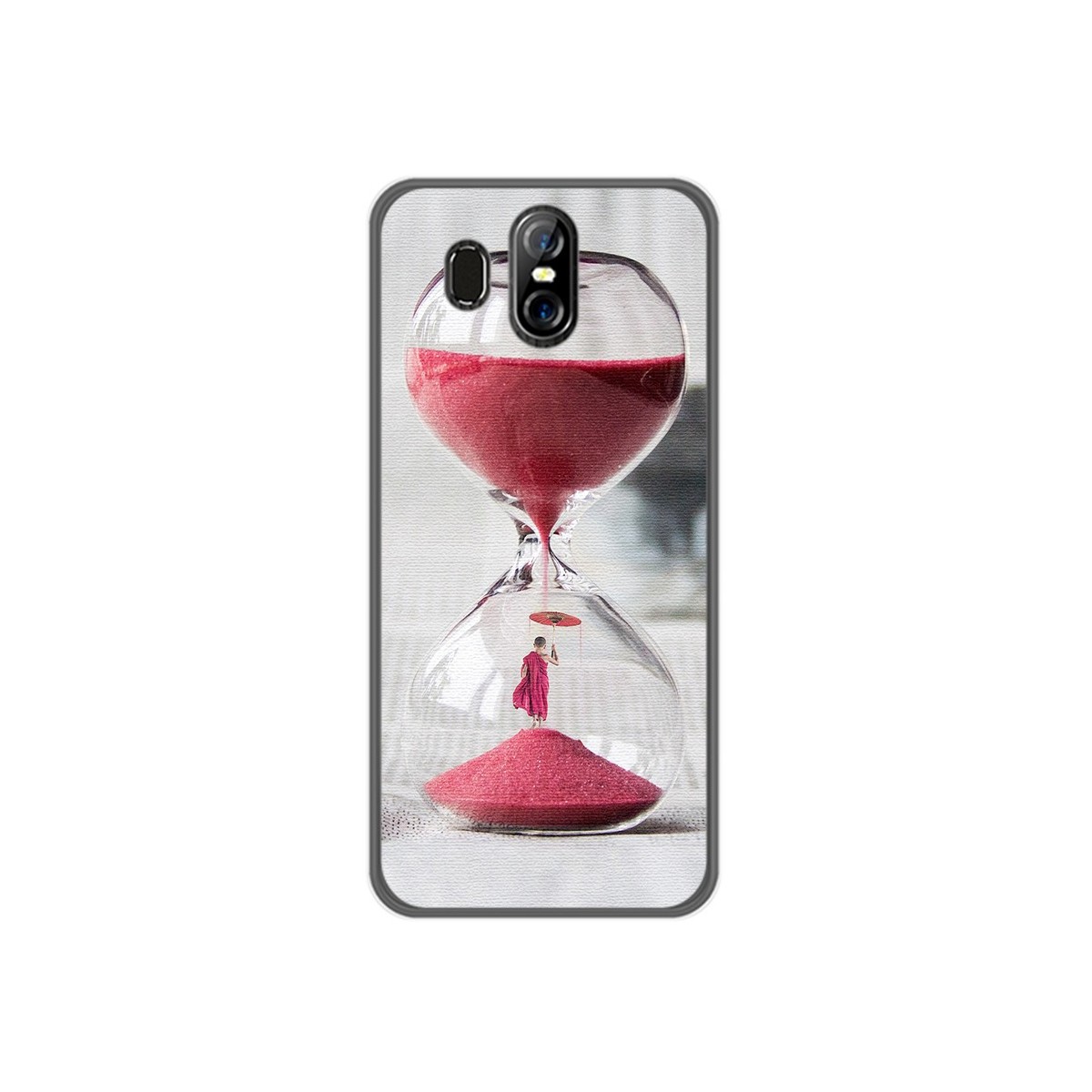 Funda Gel Tpu para Homtom S16 Diseño Reloj Dibujos