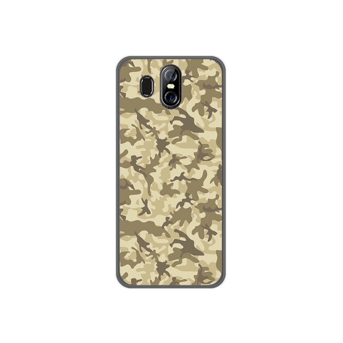 Funda Gel Tpu para Homtom S16 Diseño Sand Camuflaje Dibujos