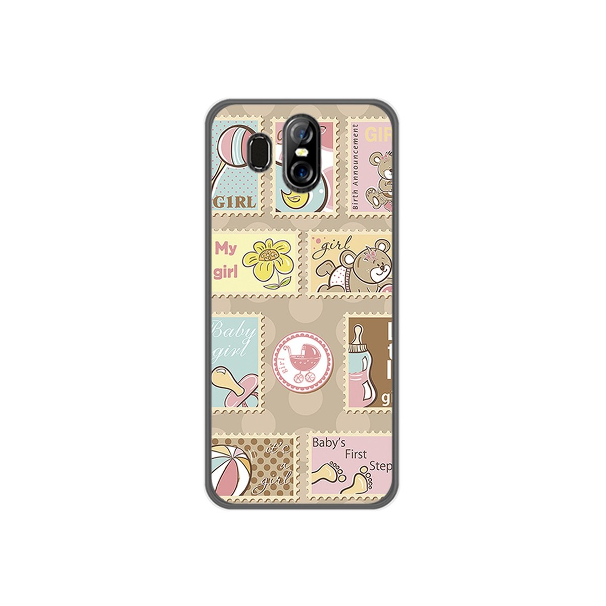 Funda Gel Tpu para Homtom S16 Diseño Sellos Dibujos