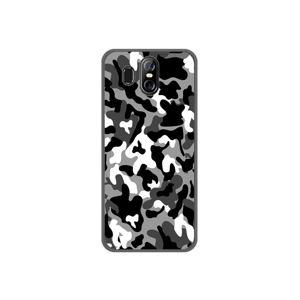 Funda Gel Tpu para Homtom S16 Diseño Snow Camuflaje Dibujos
