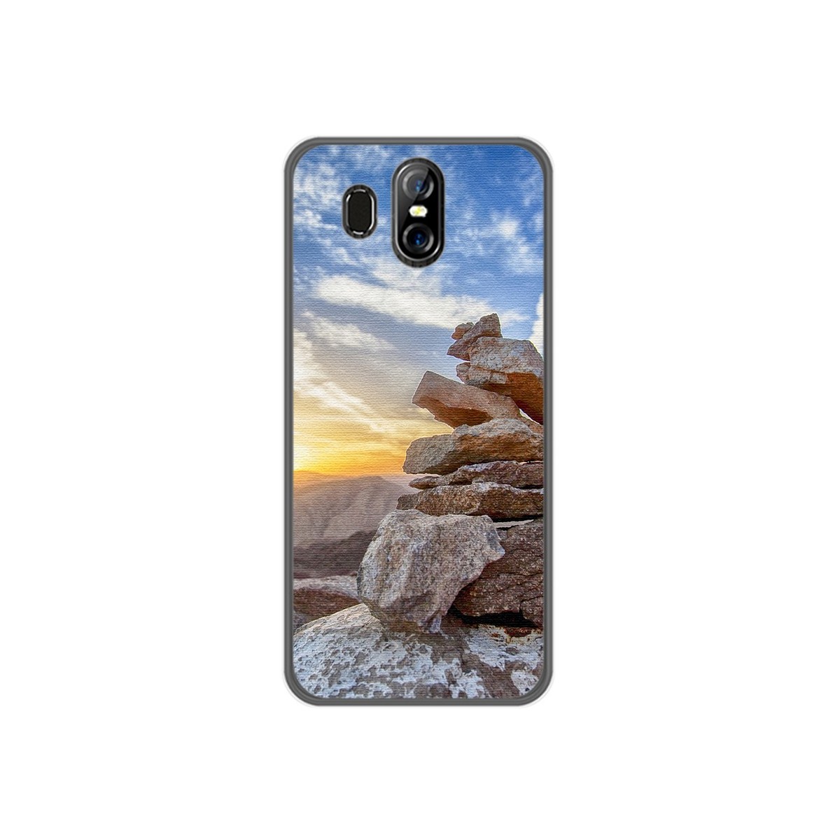 Funda Gel Tpu para Homtom S16 Diseño Sunset Dibujos
