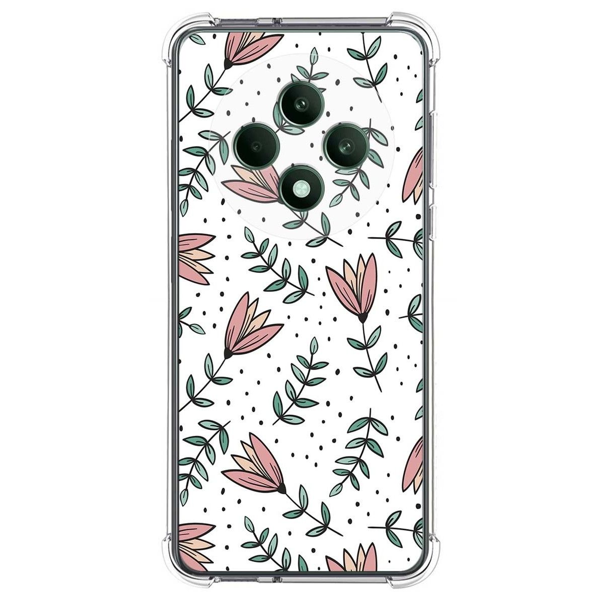 Funda Silicona Antigolpes para Oppo Reno 12FS 4G / 12 FS 5G diseño Flores 01 Dibujos