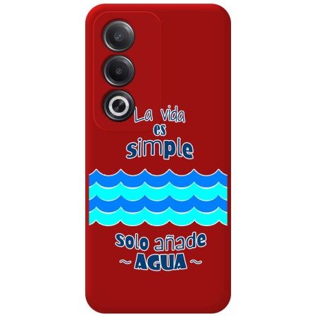 Funda Silicona Líquida Roja para Oppo A80 5G diseño Agua Dibujos