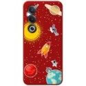 Funda Silicona Líquida Roja para Oppo A80 5G diseño Espacio Dibujos
