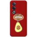Funda Silicona Líquida Roja para Oppo A80 5G diseño Vegan Life Dibujos