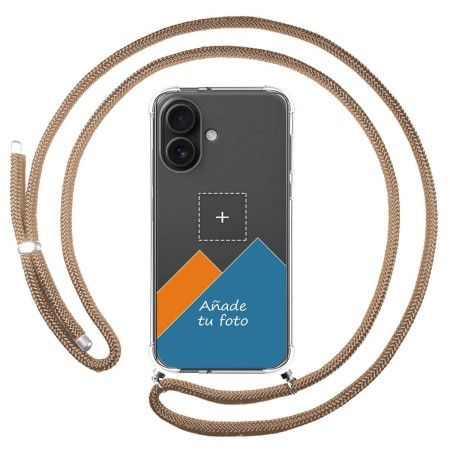 Personaliza tu Funda Colgante Transparente para Iphone 16 (6.1) con Cordon Camel Dibujo Personalizada