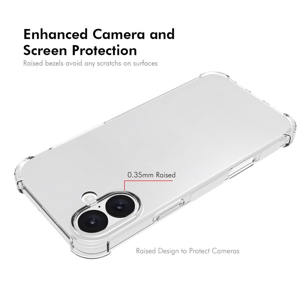 Funda Silicona Antigolpes Transparente para Iphone 16 (6.1)