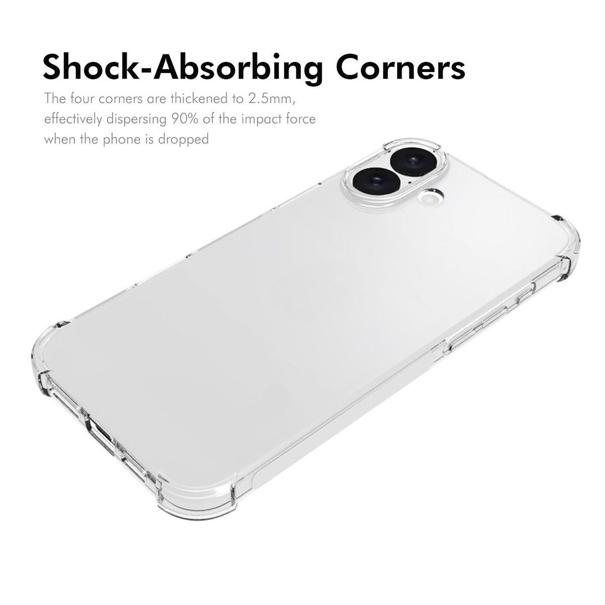 Funda Silicona Antigolpes Transparente para Iphone 16 Plus (6.7)