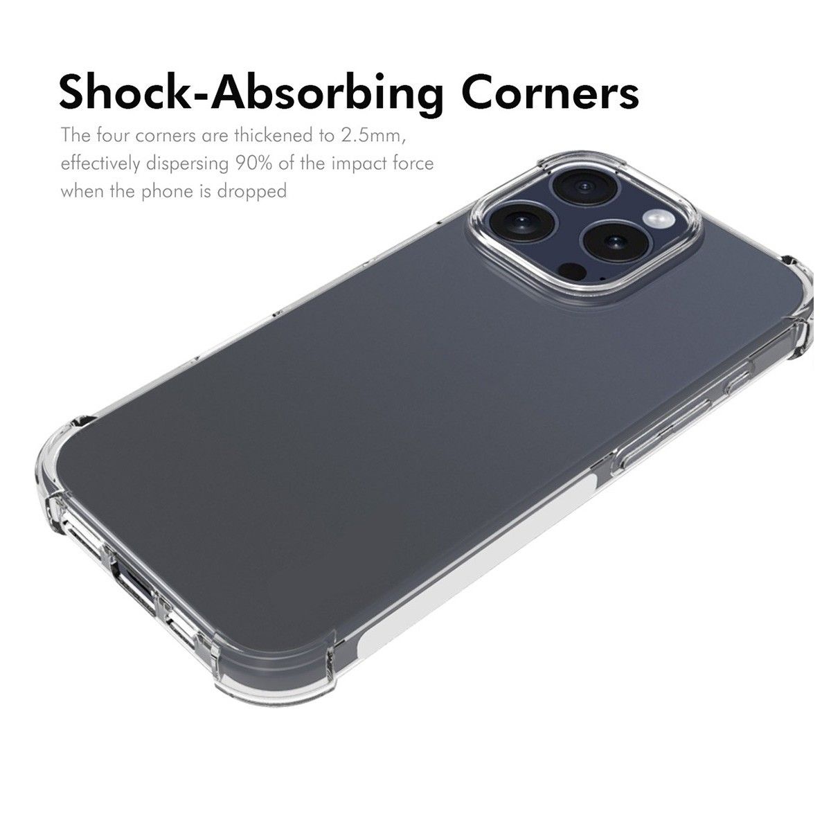 Funda Silicona Antigolpes Transparente para Iphone 16 Pro (6.3)
