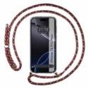 Funda Colgante Transparente para Iphone 16 Pro Max (6.9) con Cordon Rosa / Dorado
