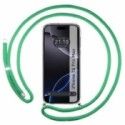 Funda Colgante Transparente para Iphone 16 Pro Max (6.9) con Cordon Verde Agua