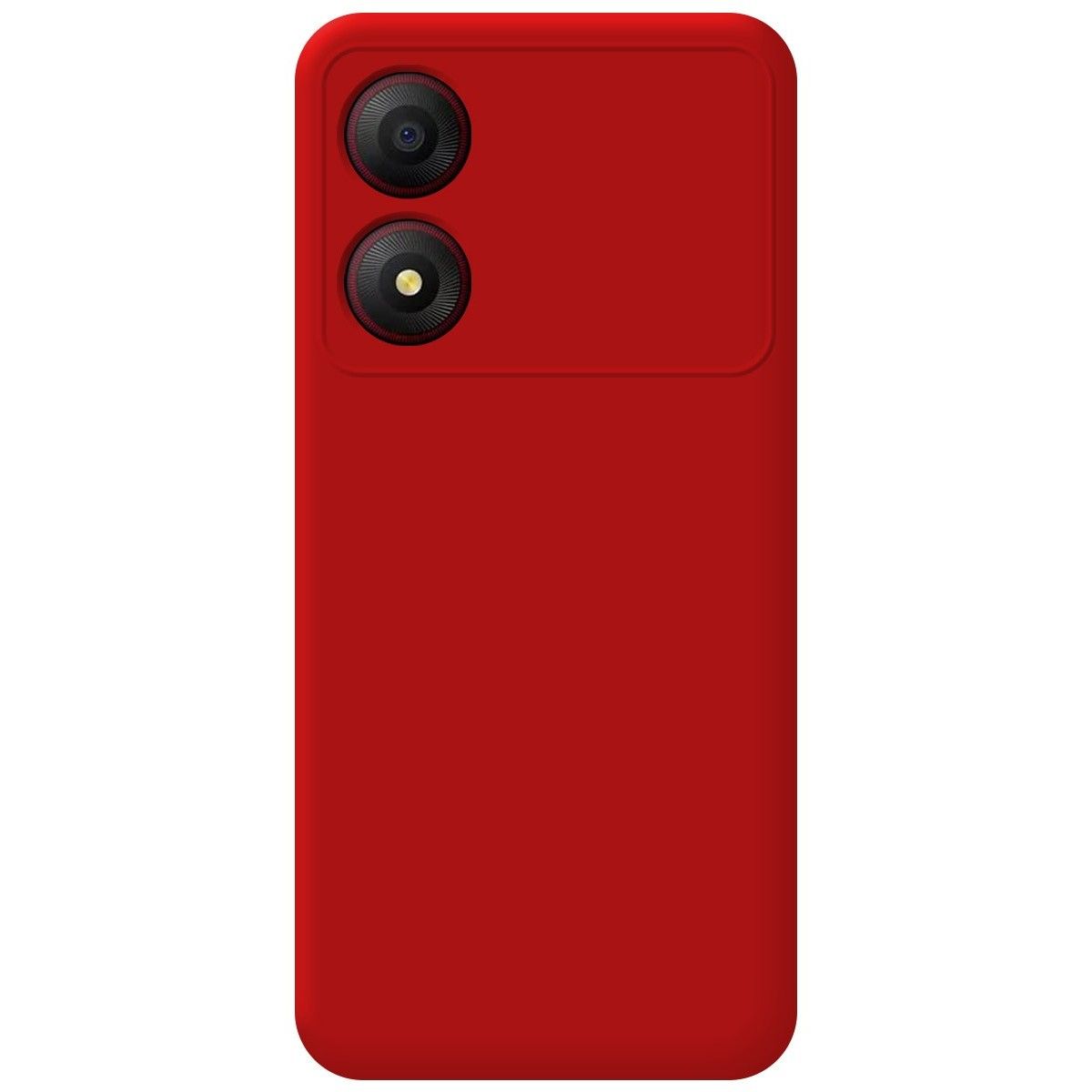 Funda Silicona Líquida Ultra Suave para Zte Blade A34 4G color Roja