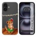 Funda Silicona Transparente para Iphone 16 (6.1) diseño Suricata Dibujos