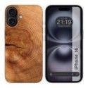 Funda Silicona para Iphone 16 (6.1) diseño Madera 04 Dibujos