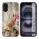 Funda Silicona para Iphone 16 (6.1) diseño Madera 08 Dibujos