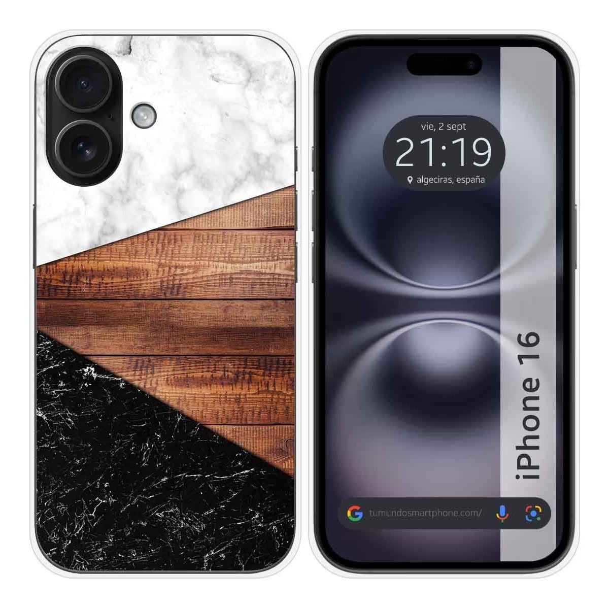 Funda Silicona para Iphone 16 (6.1) diseño Mármol 11 Dibujos