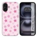 Funda Silicona para Iphone 16 (6.1) diseño Flores Dibujos