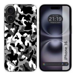 Funda Silicona para Iphone 16 (6.1) diseño Snow Camuflaje Dibujos