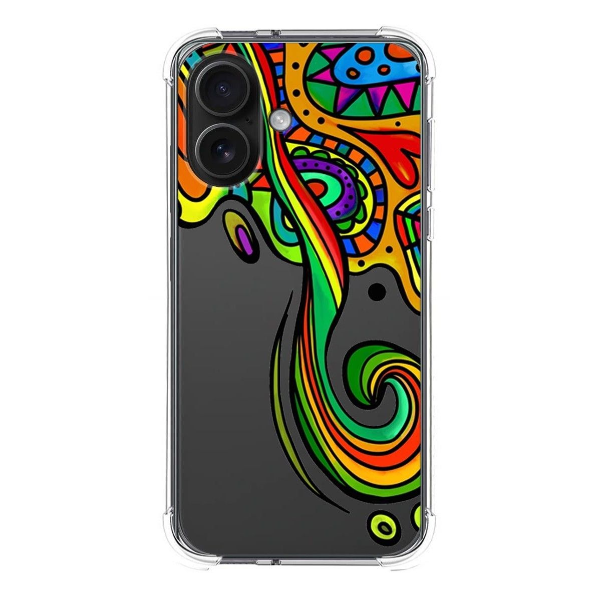 Funda Silicona Antigolpes para Iphone 16 (6.1) diseño Colores Dibujos