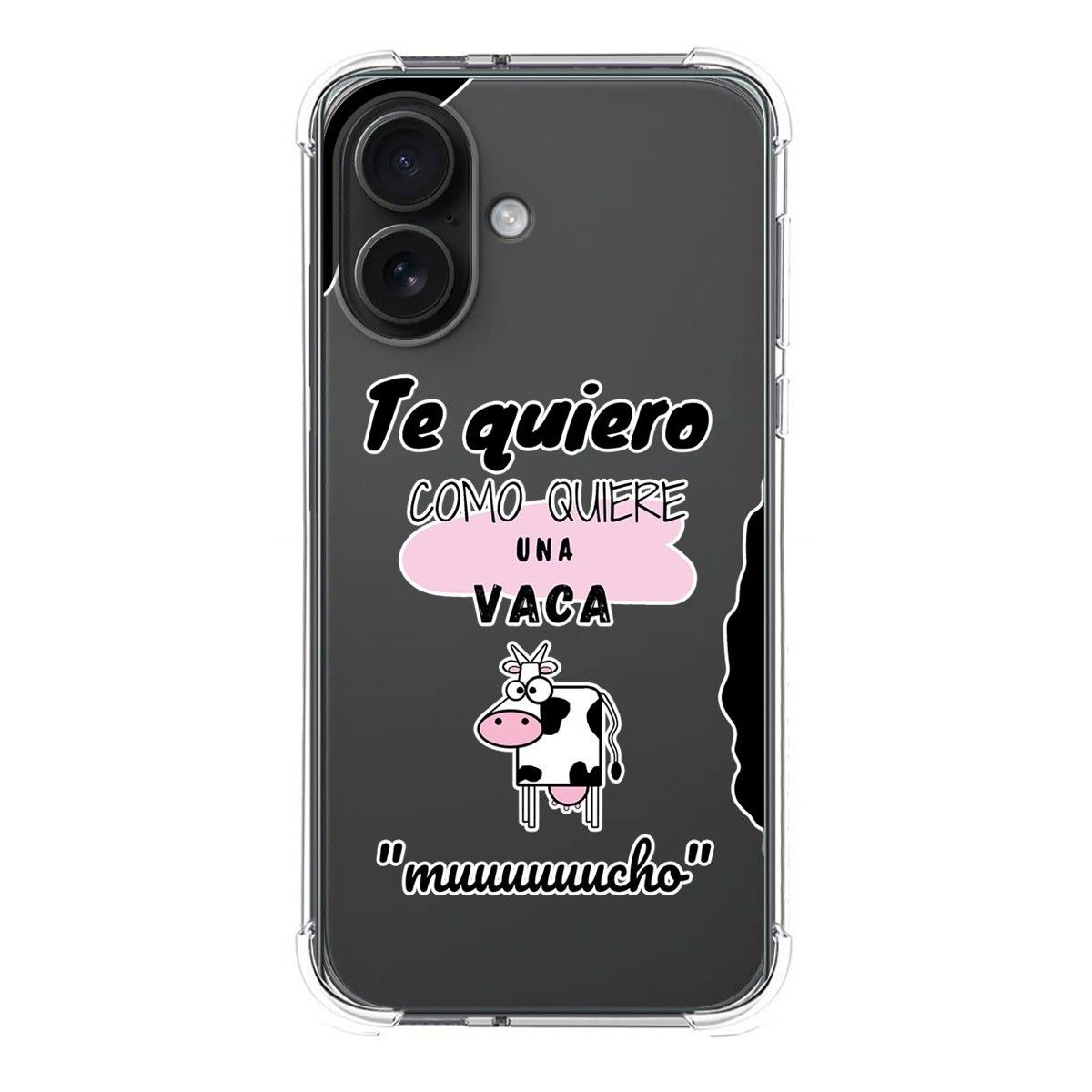 Funda Silicona Antigolpes para Iphone 16 (6.1) diseño Vaca Dibujos