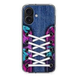 Funda Silicona Antigolpes para Iphone 16 (6.1) diseño Zapatillas 06 Dibujos