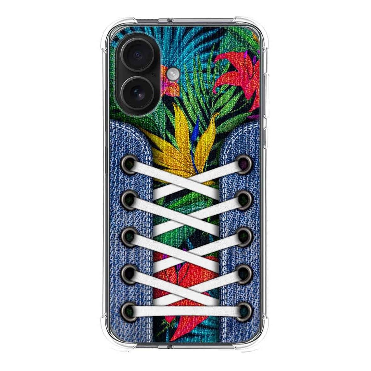 Funda Silicona Antigolpes para Iphone 16 (6.1) diseño Zapatillas 12 Dibujos