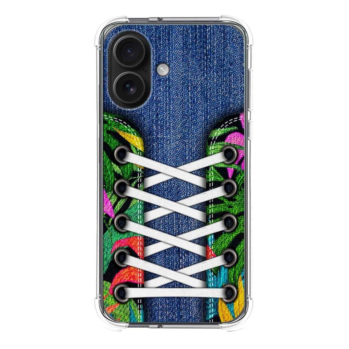 Funda Silicona Antigolpes para Iphone 16 (6.1) diseño Zapatillas 13 Dibujos