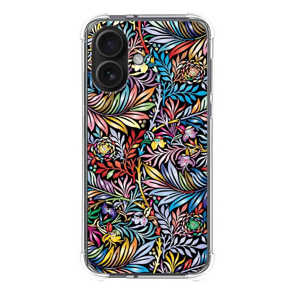 Funda Silicona Antigolpes para Iphone 16 (6.1) diseño Flores 04 Dibujos