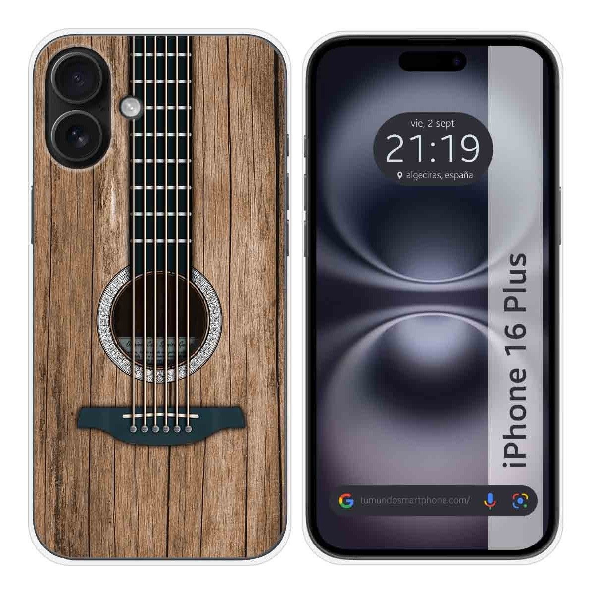 Funda Silicona para Iphone 16 Plus (6.7) diseño Madera 11 Dibujos