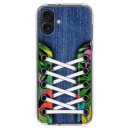 Funda Silicona Antigolpes para Iphone 16 Plus (6.7) diseño Zapatillas 13 Dibujos