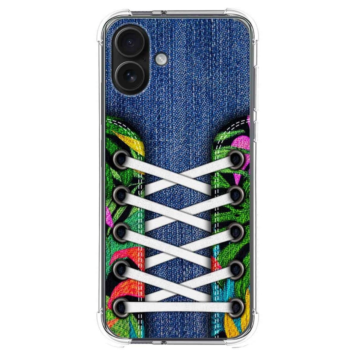 Funda Silicona Antigolpes para Iphone 16 Plus (6.7) diseño Zapatillas 13 Dibujos