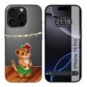 Funda Silicona Transparente para Iphone 16 Pro (6.3) diseño Suricata Dibujos