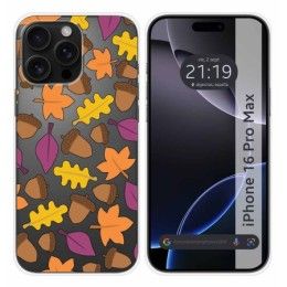 Funda Silicona Transparente para Iphone 16 Pro Max (6.9) diseño Otoño Dibujos