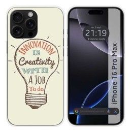 Funda Silicona para Iphone 16 Pro Max (6.9) diseño Creativity Dibujos