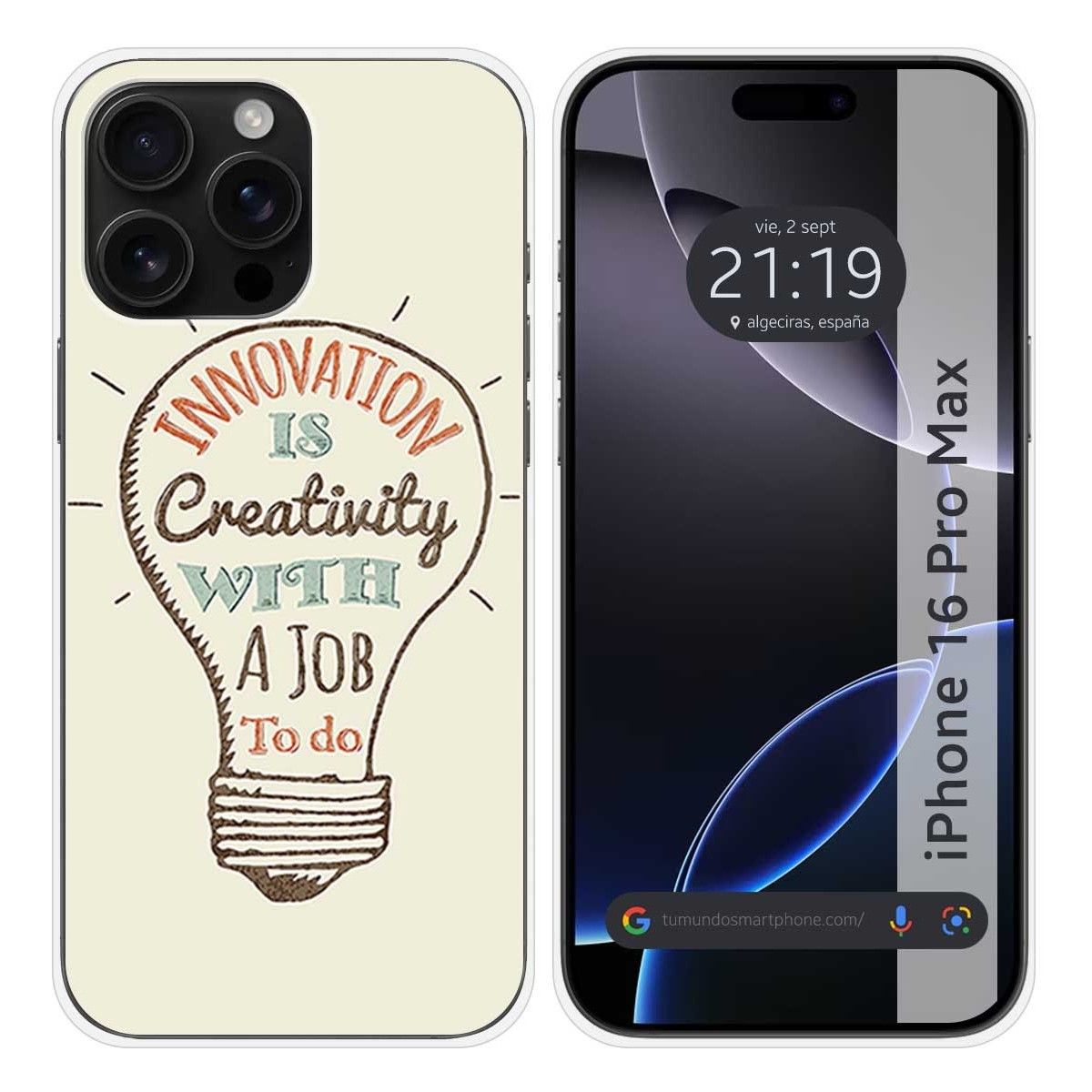 Funda Silicona para Iphone 16 Pro Max (6.9) diseño Creativity Dibujos