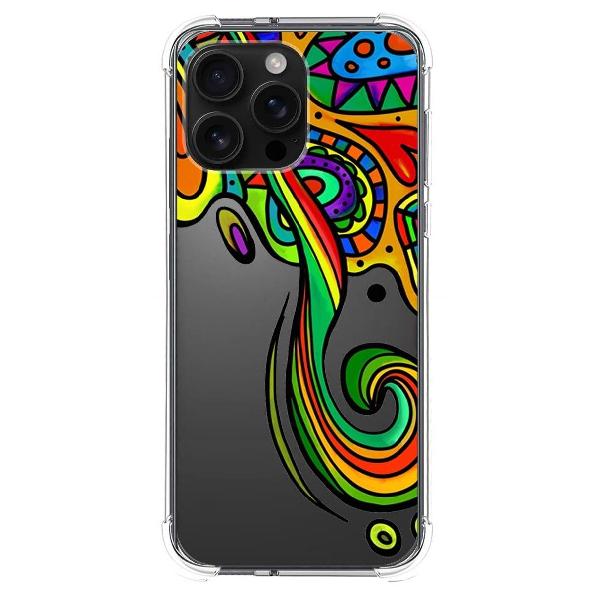 Funda Silicona Antigolpes para Iphone 16 Pro Max (6.9) diseño Colores Dibujos