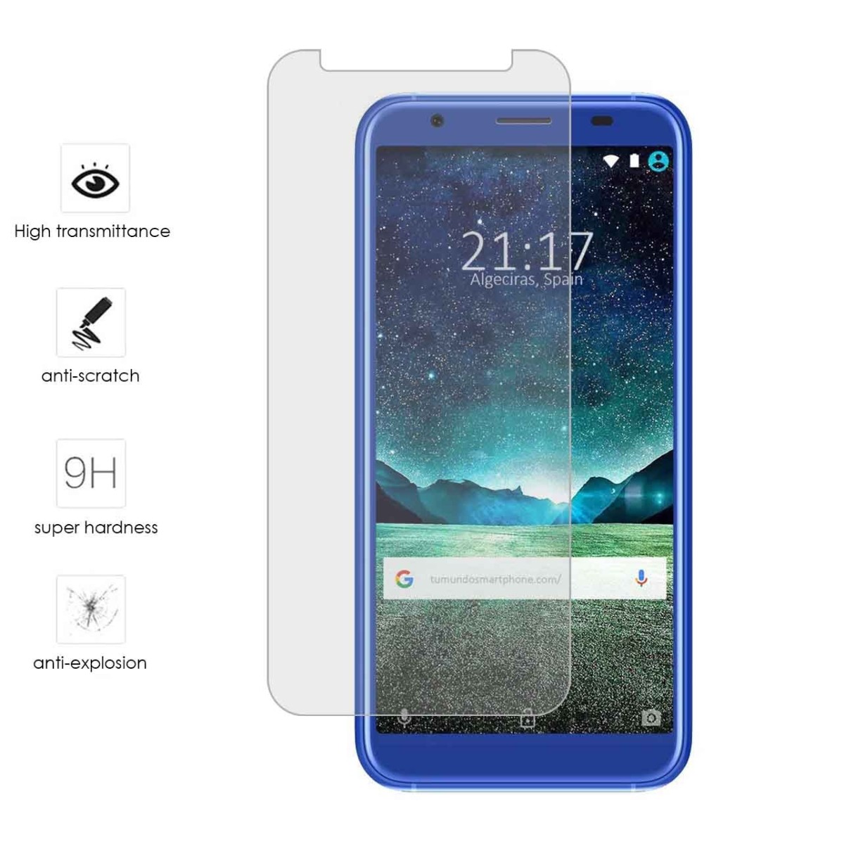 Protector Cristal Templado para Doogee X55 Vidrio