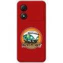 Funda Silicona Líquida Roja para Zte Blade A34 4G diseño Adventure Dibujos