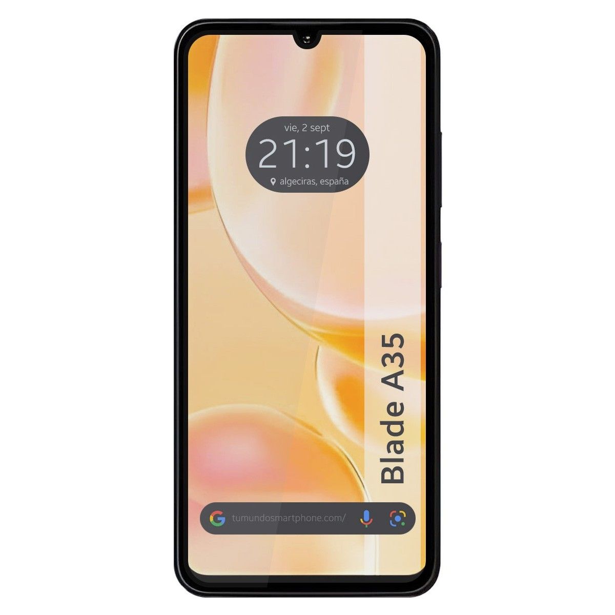 Protector Cristal Templado Completo 5D Full Glue Negro para Zte Blade A35 / A55  Vidrio