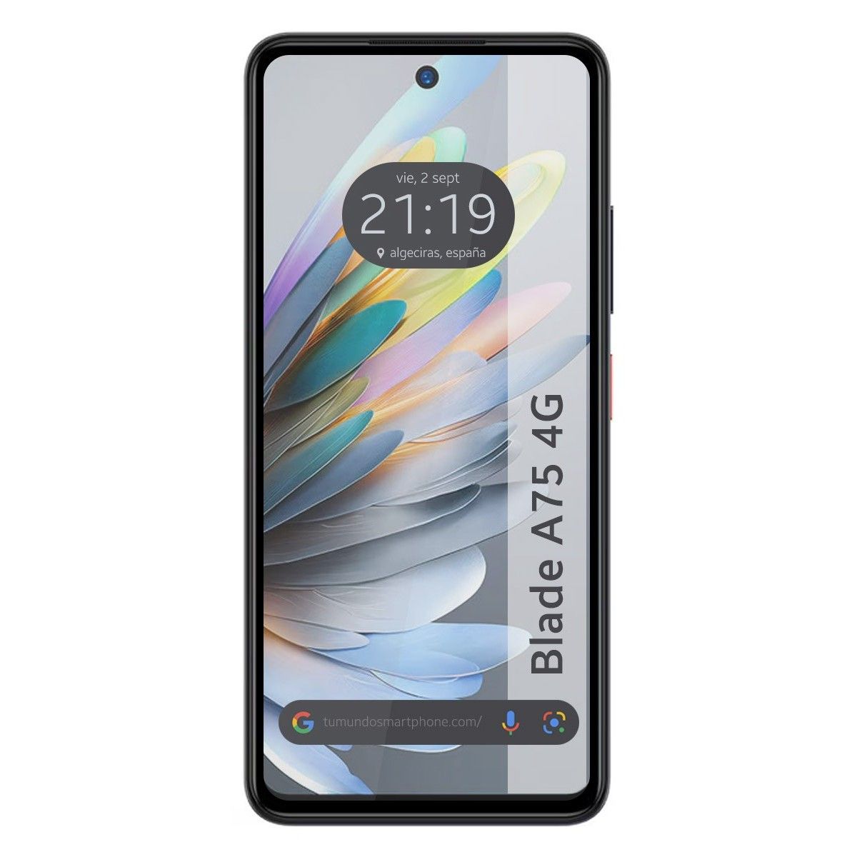 Protector Cristal Templado Completo 5D Full Glue Negro para Zte Blade A75 4G Vidrio