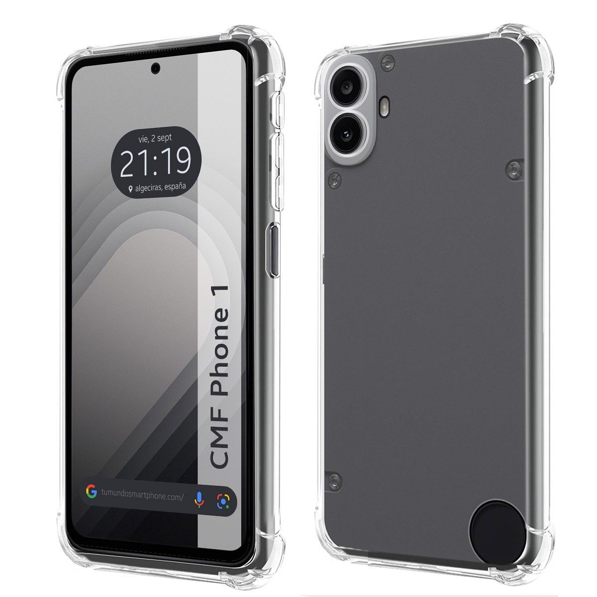 Funda Silicona Antigolpes Transparente para Nothing CMF Phone 1