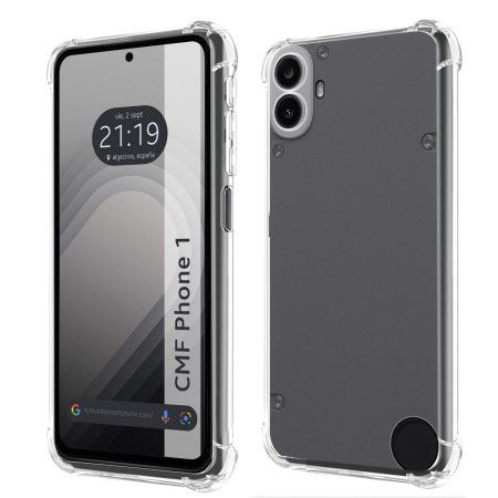 Funda Silicona Antigolpes Transparente para Nothing CMF Phone 1