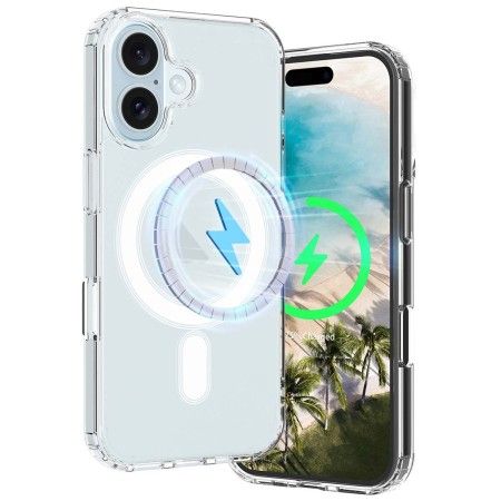 Funda Magnética Transparente para Iphone 16 Plus (6.7)