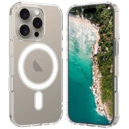 Funda Magnética Transparente para Iphone 16 Pro (6.3) 2