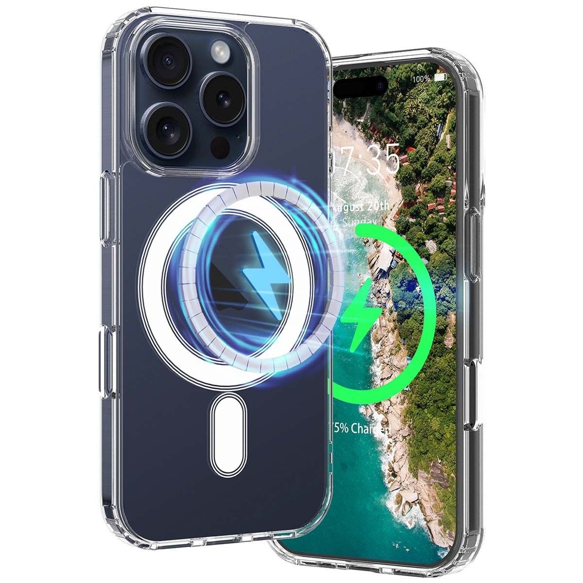 Funda Magnética Transparente para Iphone 16 Pro Max (6.9)