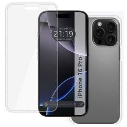 Funda Doble Transparente Pc + Tpu Full Body 360 para Iphone 16 Pro (6.3) 2