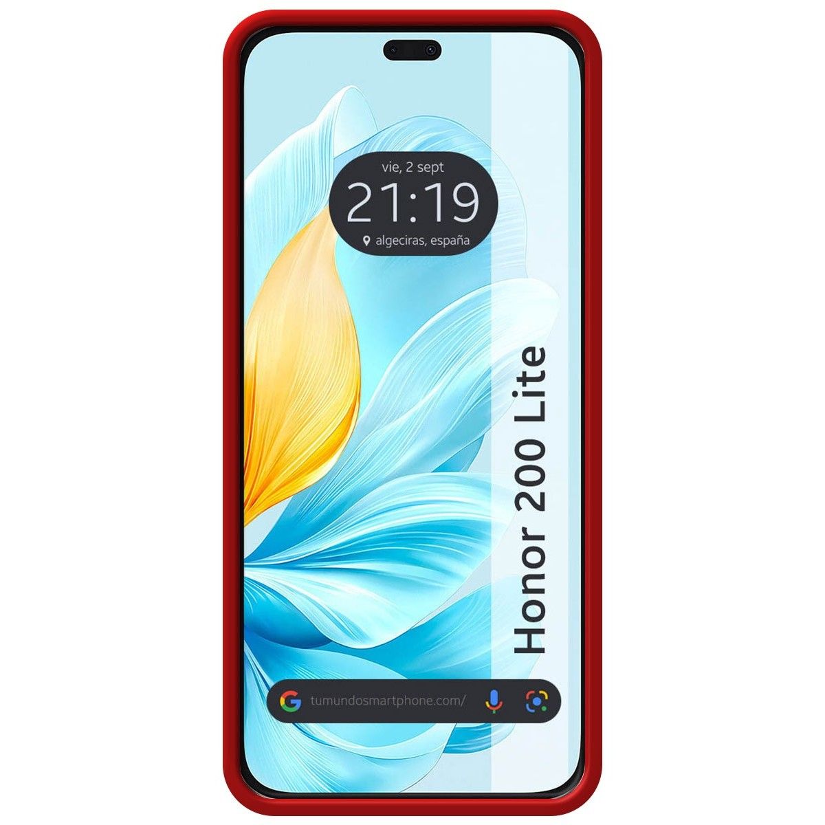 Funda Silicona Líquida Ultra Suave para Huawei Honor 200 Lite 5G color Rojo
