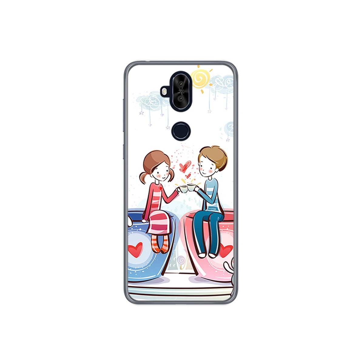 Funda Gel Tpu para Asus Zenfone 5 Lite Zc600Kl Diseño Cafe Dibujos