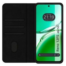 Funda Libro de Polipiel con tarjetero para Oppo Reno 12FS 4G / 12 FS 5G color Negra 2