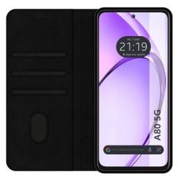 Funda Libro de Polipiel con tarjetero para Oppo A80 5G color Negra 2